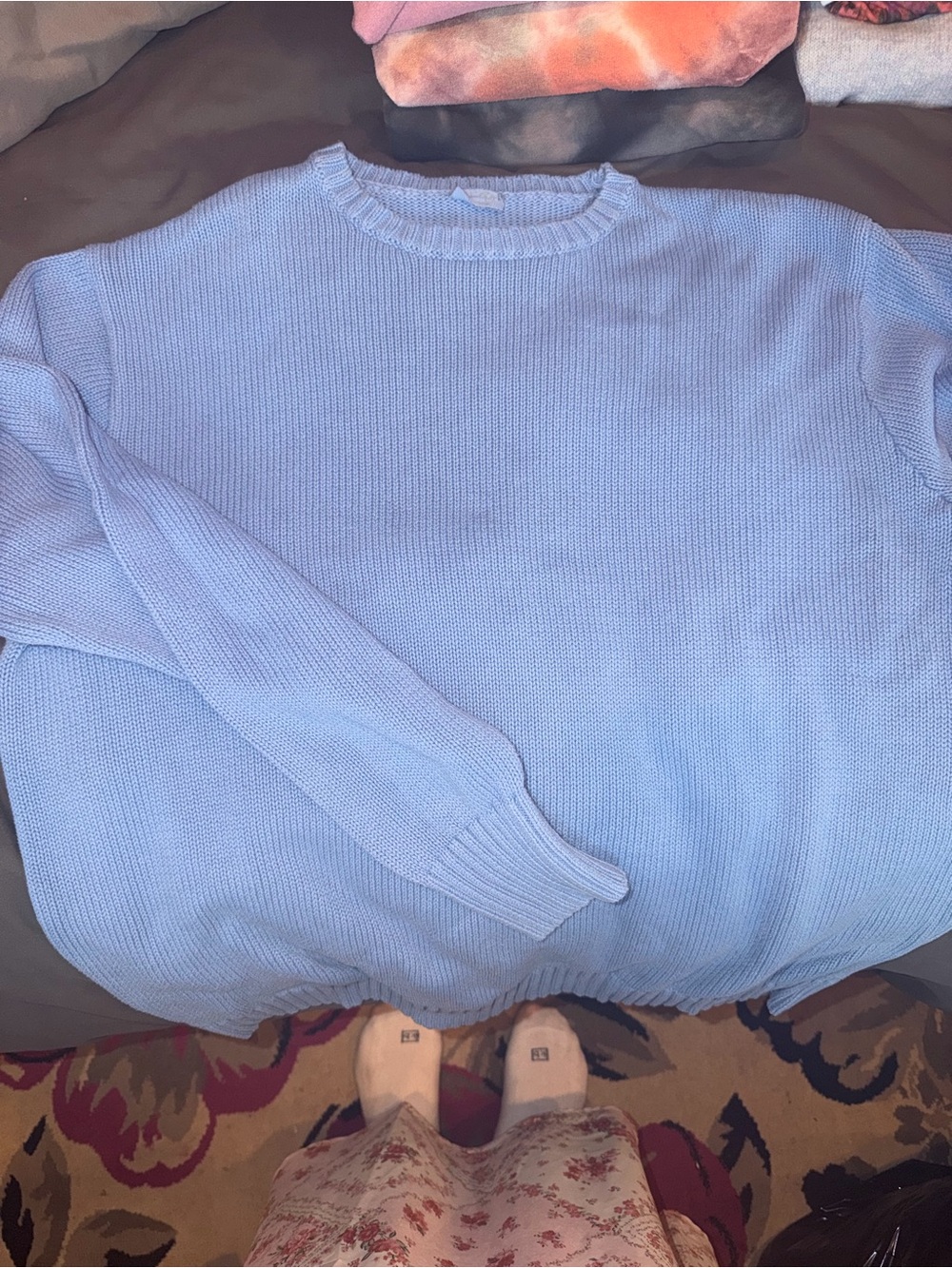 Brandy Melville Light Blue Knit Sweater